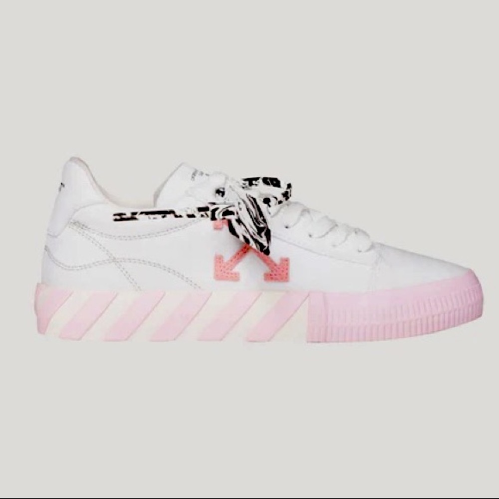 Off White Vulcanized Low Top Sneakers